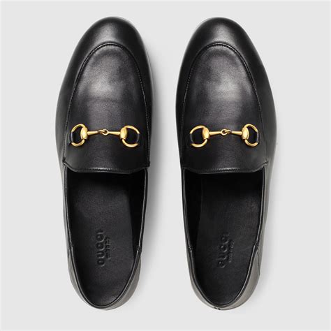 Shop Gucci Web Brixton Leather Loafers 